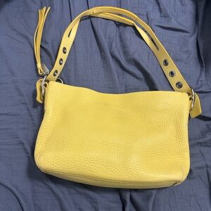 Yellow Leather Shoulder Bag